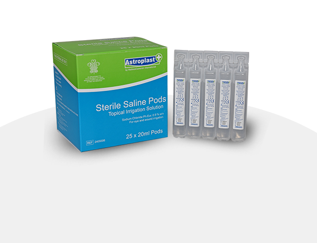 Sterile sodium chloride injection bottles